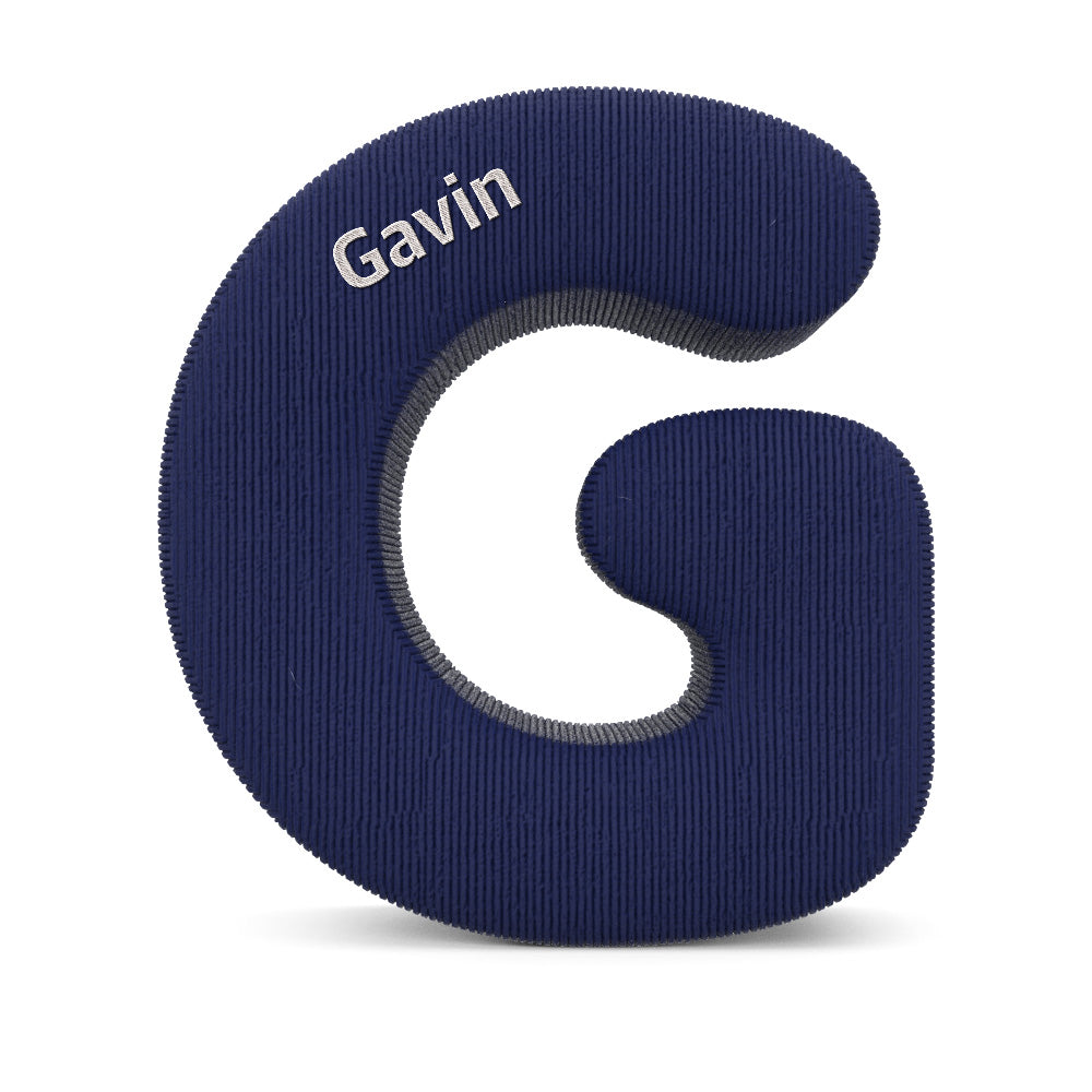 Personalized Alphabet Letter Pillow with Embroidery Name Custom Initial Cushion Unique Gifts