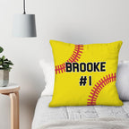 Custom Softball Personalized Throw Pillow Best Gift for Him