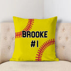 Custom Softball Personalized Throw Pillow Best Gift for Him