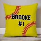 Custom Softball Personalized Throw Pillow Best Gift for Him