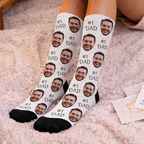Custom face socks, Put Any Face and Text On The Socks , socks with text, Socks for father, Photo socks, Grandpa Socks, Father's day Gift 989696