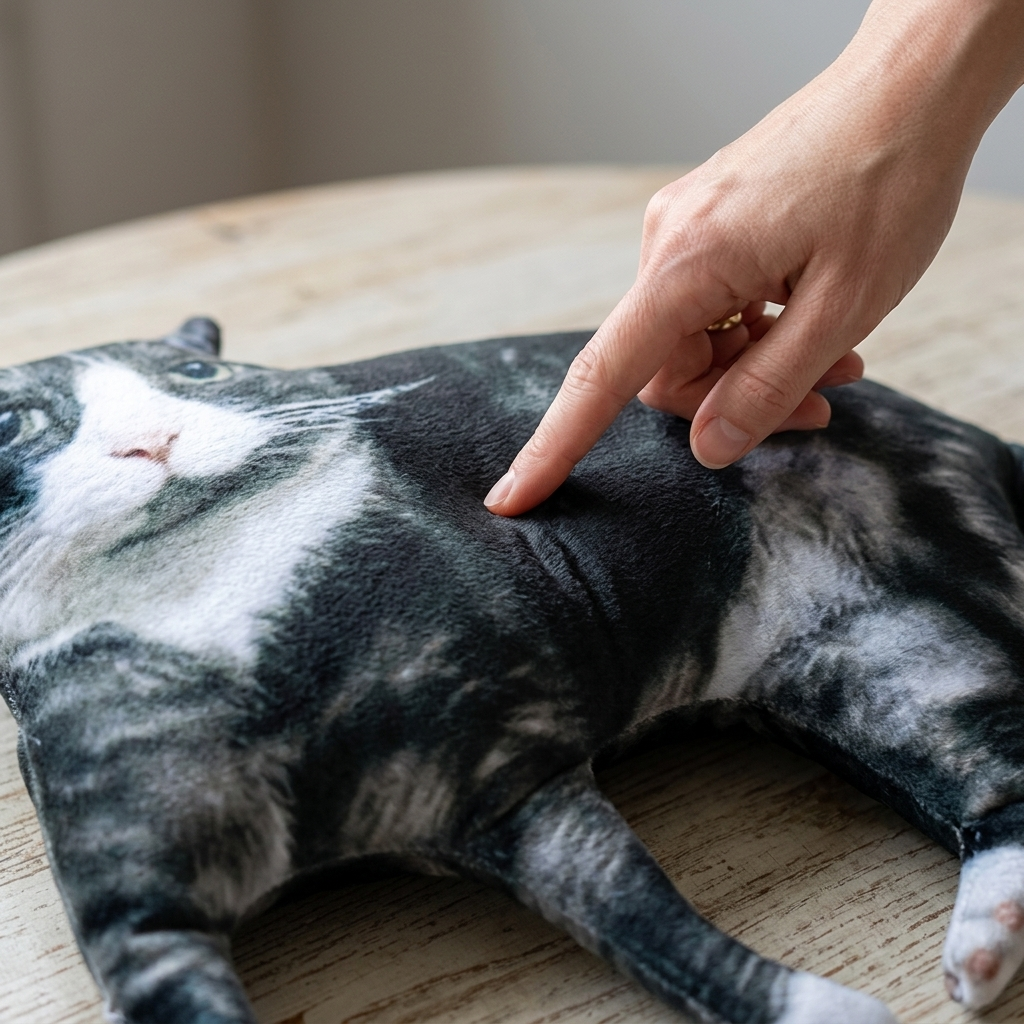 Custom Cat Portrait Photo Shaped Pillow Plush Comfort