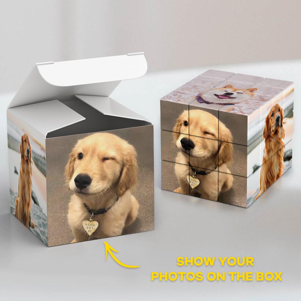 birthday gift custom gift for dad inspired by magic cube picture cube gift for dad with wooden rubic s cube bracket