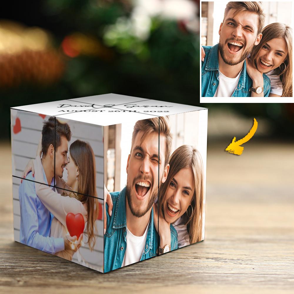 Custom Cube Photo Frame Multi Photo Mr And Mrs Custom Wedding Photo Cube 7*7*7cm Magic Cube