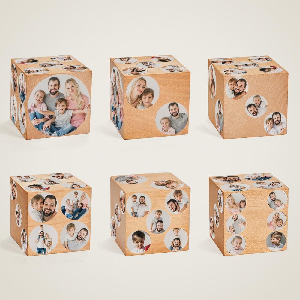 Custom Photo Ornament Funny Dice Wooden Gifts
