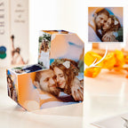 Magic Cube Multiphoto Heart-Shaped Cube Personalized Folding Picture Cube Photo Frame Valentine's Day Gifts