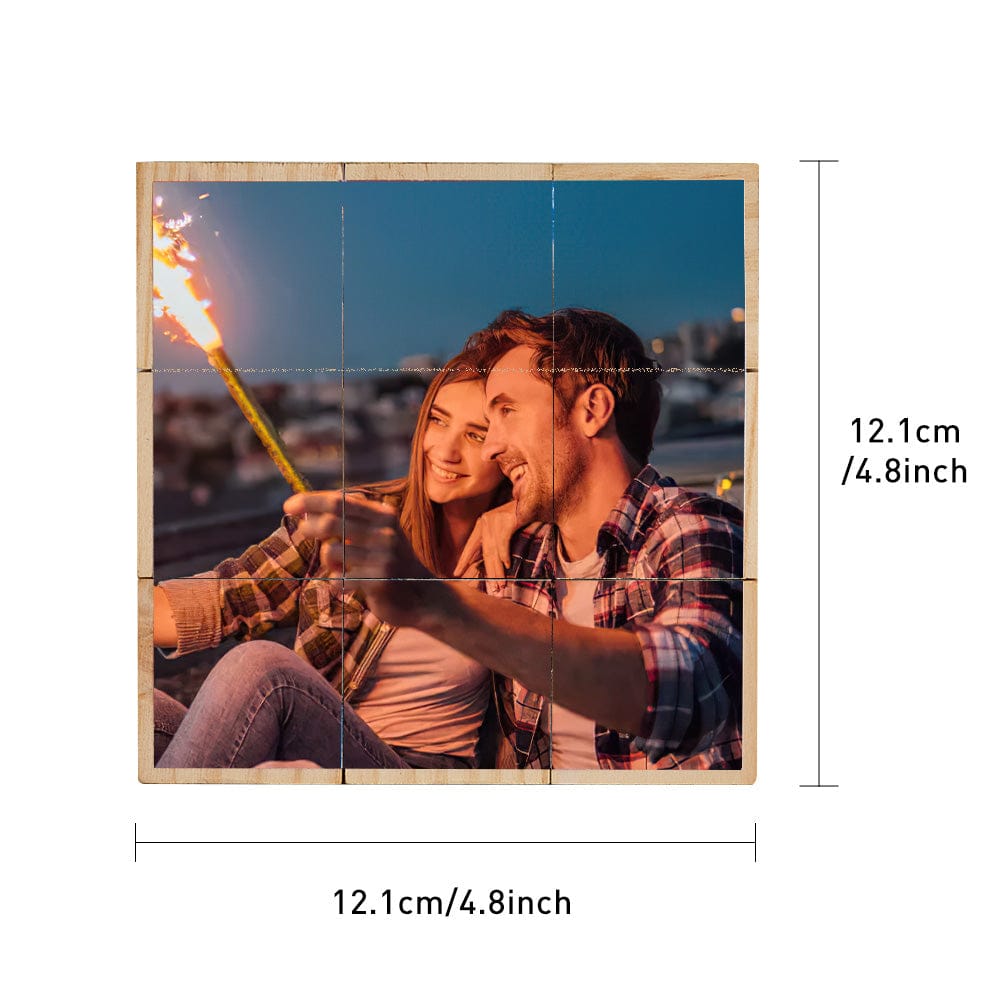 Personalized Photo Wooden Rubic's Cube Home Decoration Gift for Lover