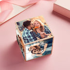 Personalized Magic Cube Photo Wooden Cube Home Ornament Cube Gift for Valentines