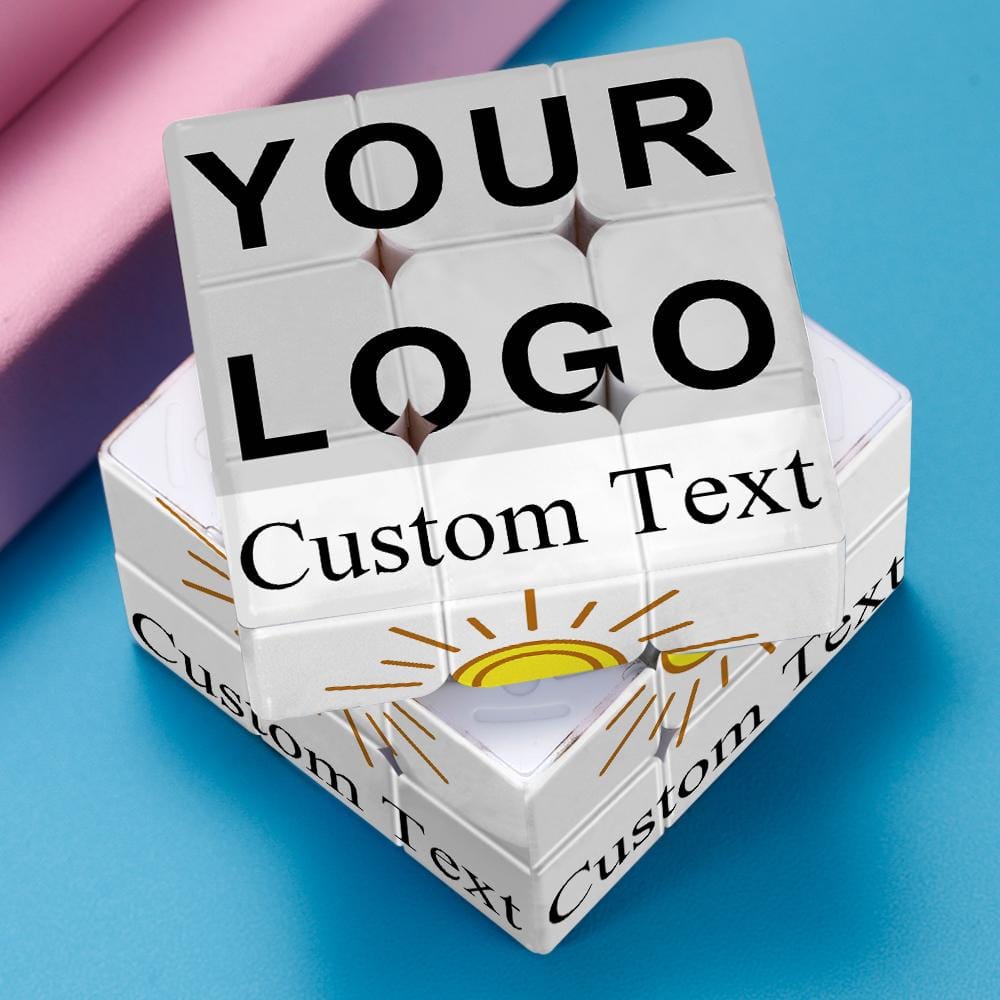 Custom Logo Three-level Rubic's Cube with Text Gifts