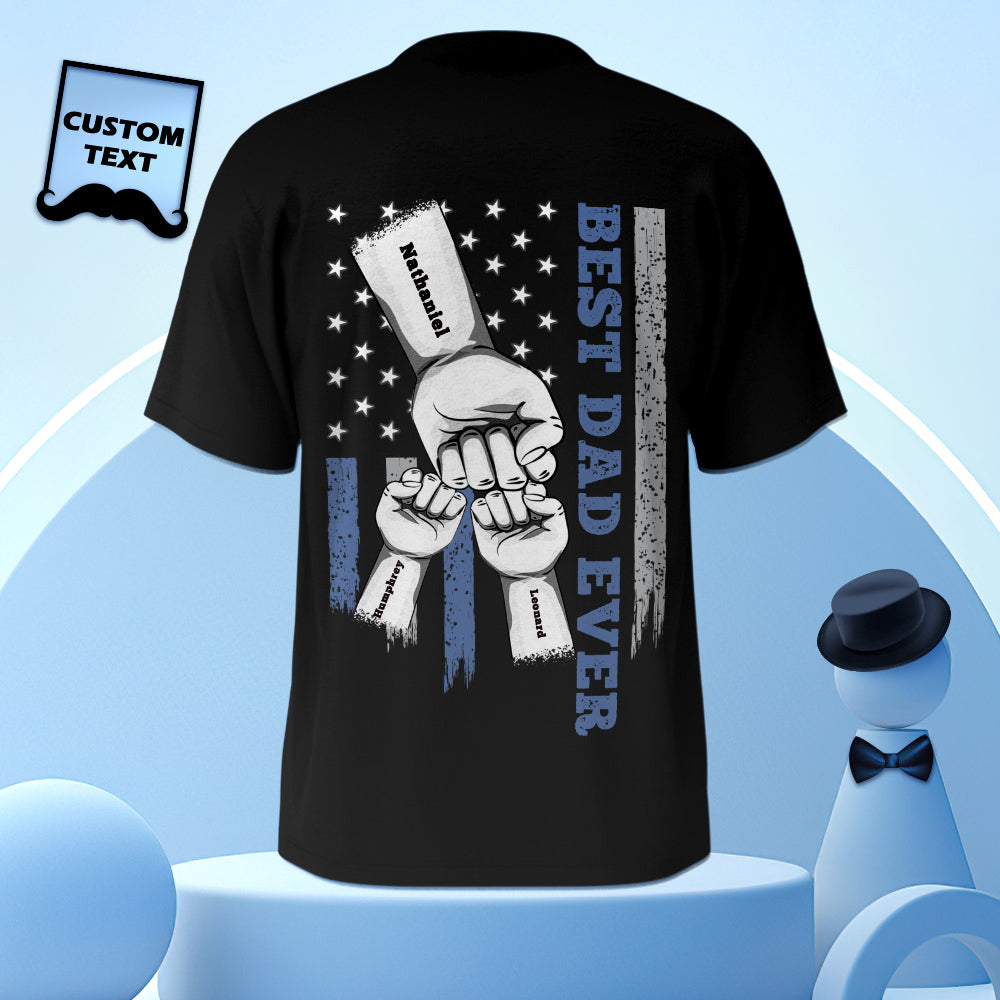 personalized t shirt for dad with precision engraved detail