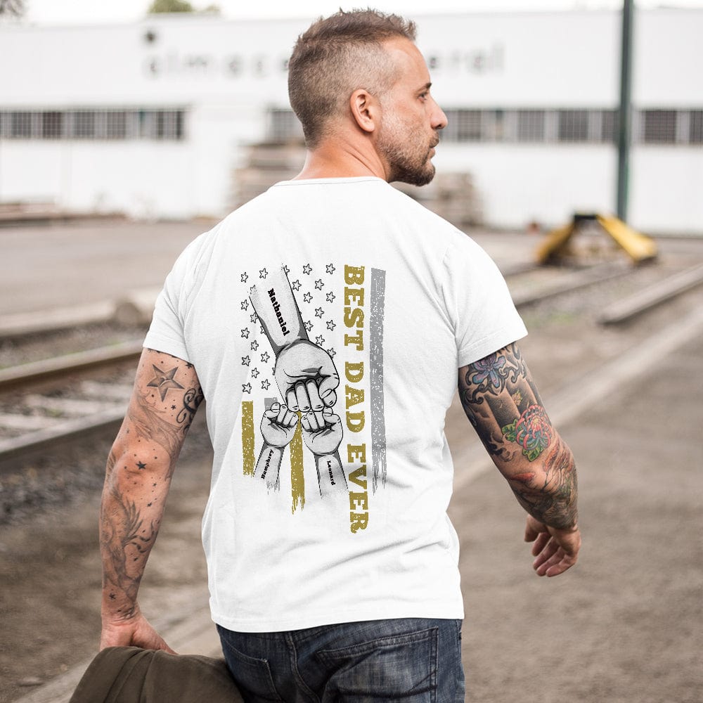 personalized t shirt for dad with precision engraved detail photo