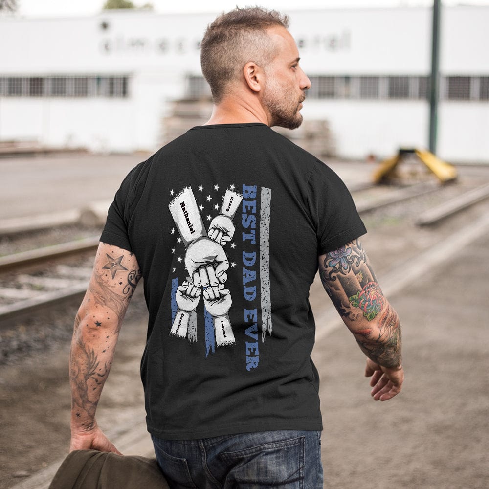 meaningful t shirt for dad with keepsake style photo