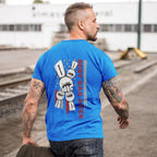 personalized t shirt for dad with precision engraved detail photo front view