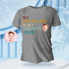 Custom Face Text T-shirt My Son-in-law is My Favorite Child funny Gift for Mother-in-law