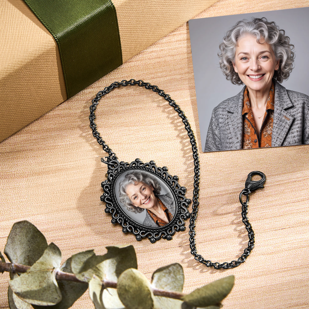 Personalized Wedding Bouquet Graduation Cap Photo Charm with Engraved Charm for Graduation Wedding Gifts