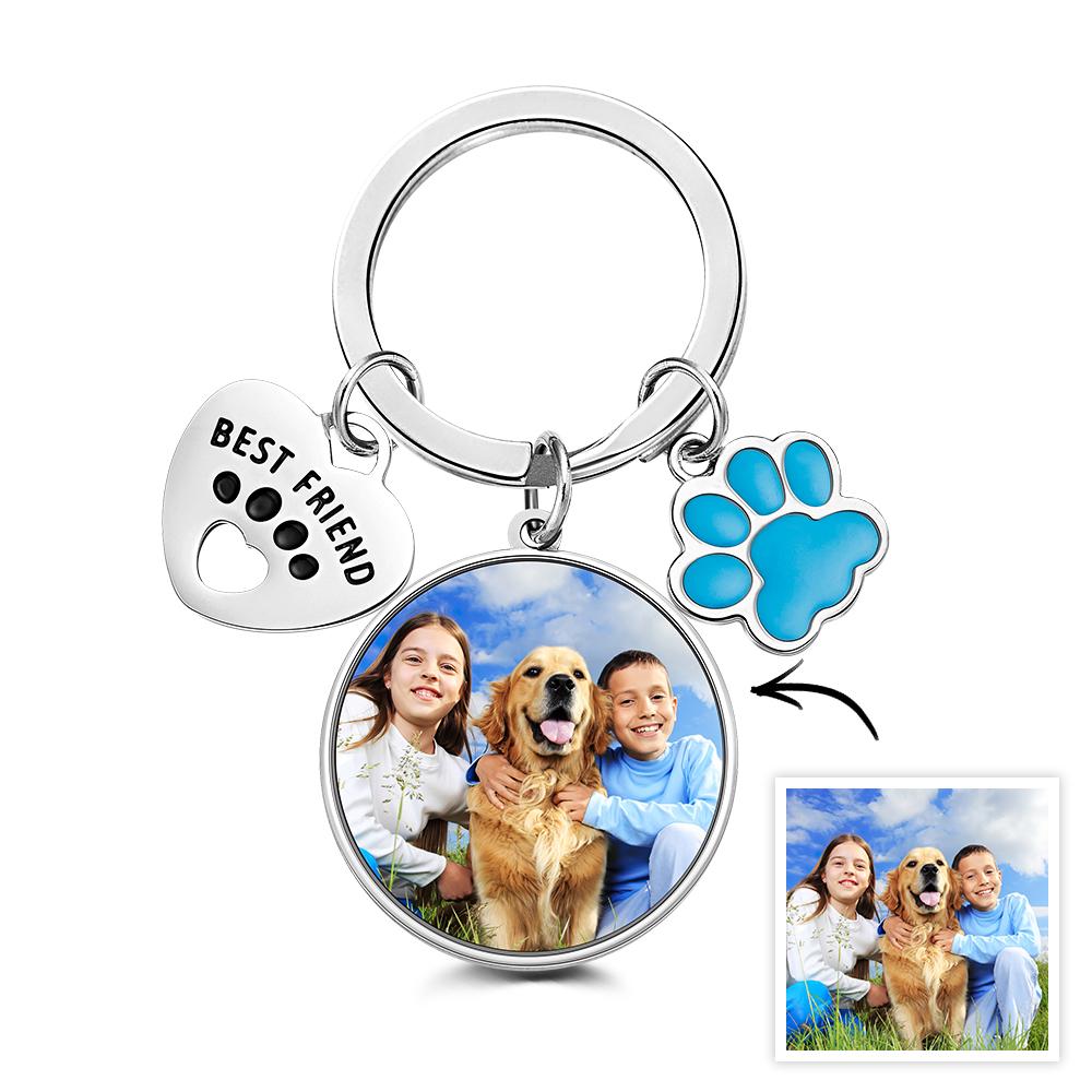 loss of dog gift keychain personalized photo or name everyday keepsake detail view