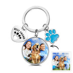 loss of dog gift keychain personalized photo or name everyday keepsake detail view