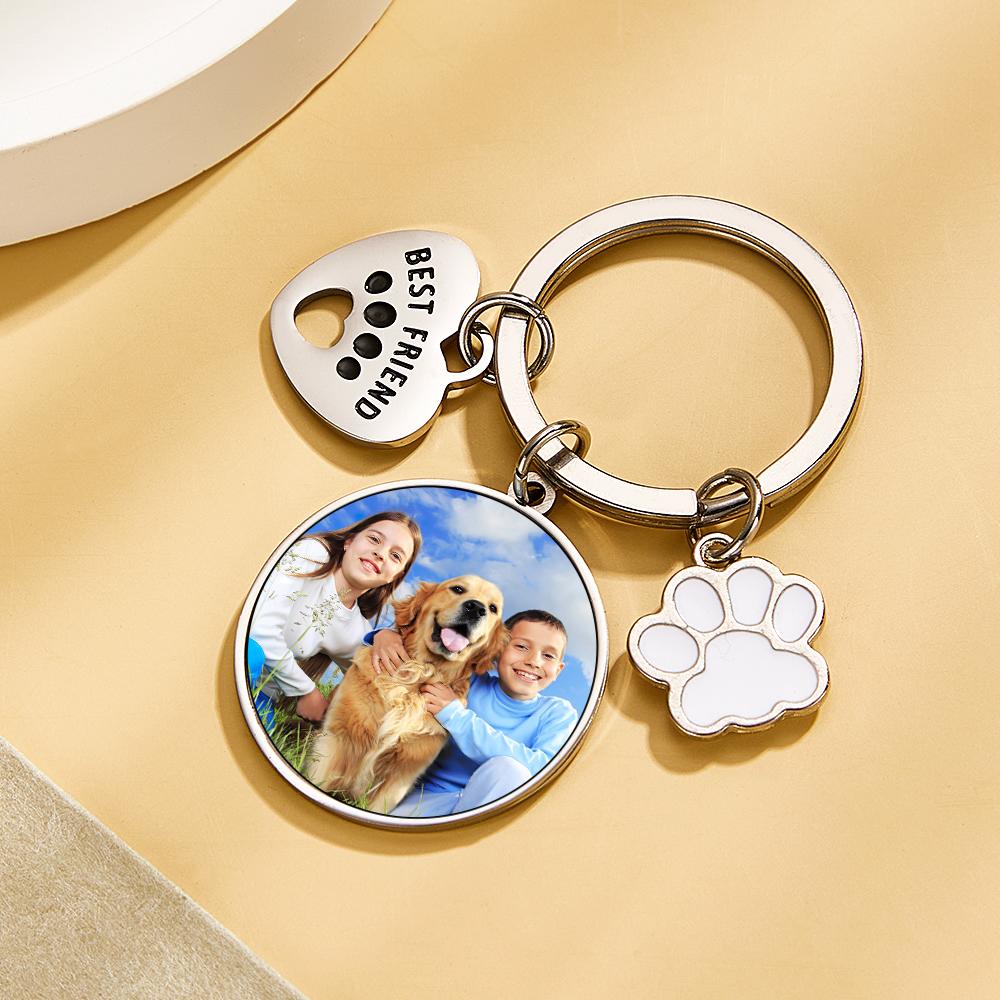personalized photo or name loss of dog gift keychain everyday keepsake main view