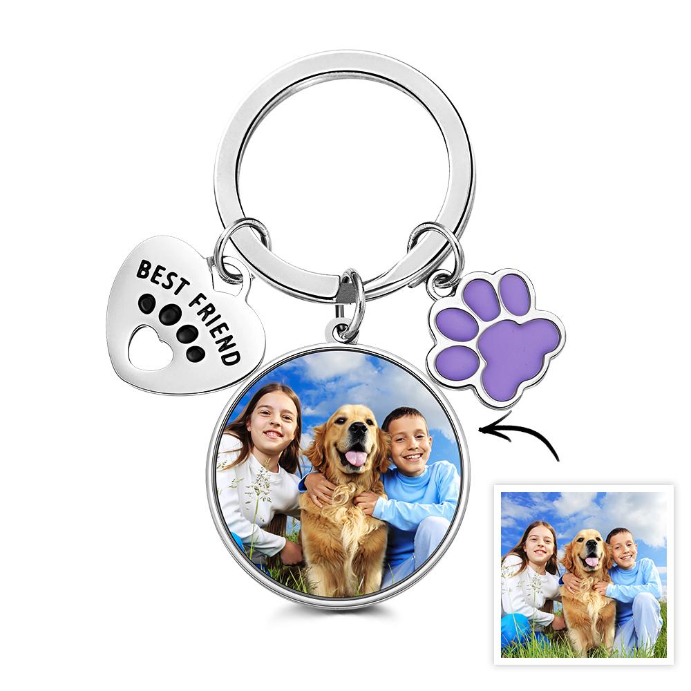 loss of dog gift keychain personalized photo or name everyday keepsake product preview