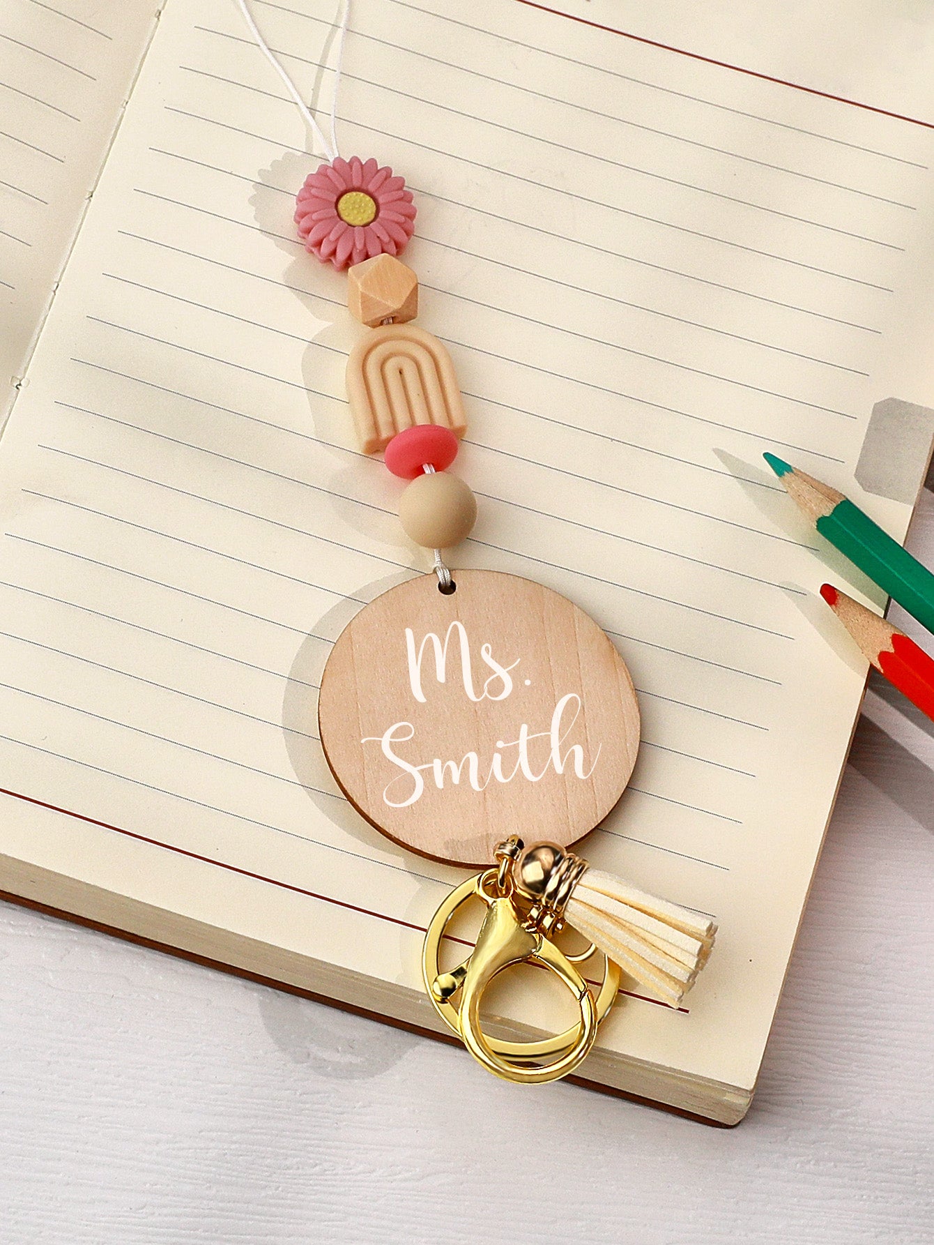 Custom Name Bohemian Beaded Lanyard – Perfect Birthday and Thanksgiving Gift