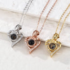 gifts for wife Best Wife Ever - Unique Memento - Projection Necklace Rose Heart Photo Necklace for Her - gifts for wife - Dai
