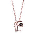 A-Z 26 Letters Custom Projection Necklace 925 Sterling Silver