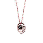 A-Z 26 Letters Custom Projection Necklace 925 Sterling Silver