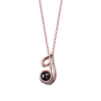 A-Z 26 Letters Custom Projection Necklace 925 Sterling Silver