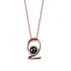 A-Z 26 Letters Custom Projection Necklace 925 Sterling Silver
