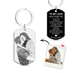 Custom Engraved Dog Tag Keychain To My Love Keychains