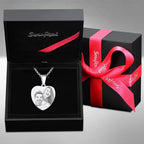 Women's Heart Photo Engraved Tag Necklace with Engraving Stainless Steel
