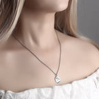 Engraved Oval Tag Necklace Stainless Steel