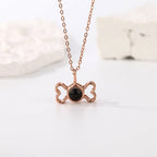 Custom Projection Photo Necklace Cute Puppy Bone Necklace