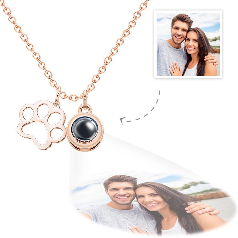gifts for wife Eternal Love - Custom Decor - Photo Projection Necklace Claw Photo Pendant Necklace Gift for Women - gifts for