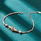 Personalized Photo Projection Bracelet Elegant Wings with Stone Jewelry for Her