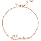 Personalized Name Anklet Sterling Silver