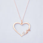Personalized Heart Name Necklace | 925 Sterling Silver Custom Jewelry