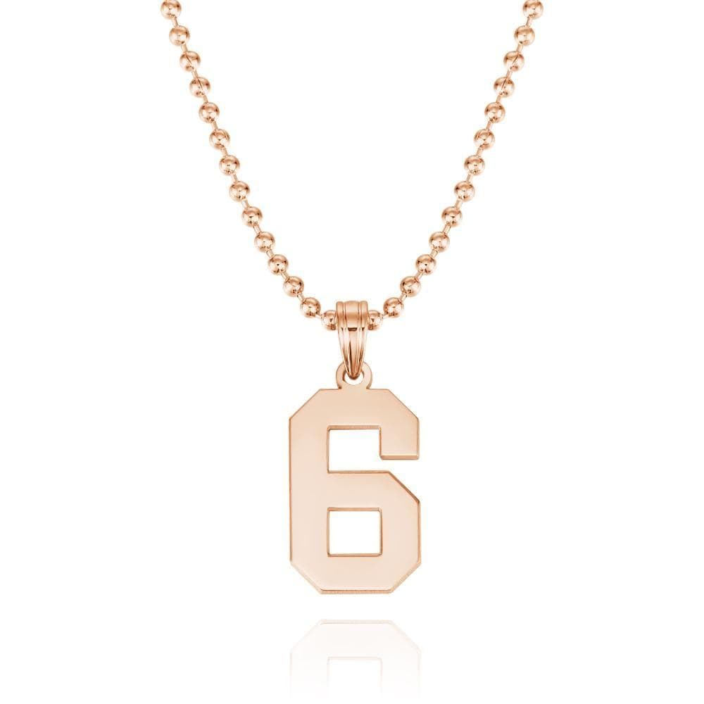 Custom Number Pendant Thick Chain Men's Necklace