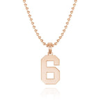 Custom Number Pendant Thick Chain Men's Necklace