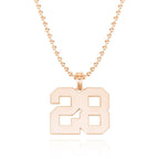 Custom Number Pendant Thick Chain Men's Necklace