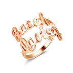 gifts for wife Forever Together - Heartfelt Gift - Two Names Opening Ring 925 Sterling Silver - gifts for wife - Anniversary
