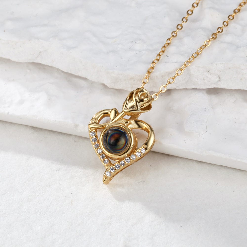 gifts for wife Best Wife Ever - Unique Memento - Projection Necklace Rose Heart Photo Necklace for Her - gifts for wife - Dai