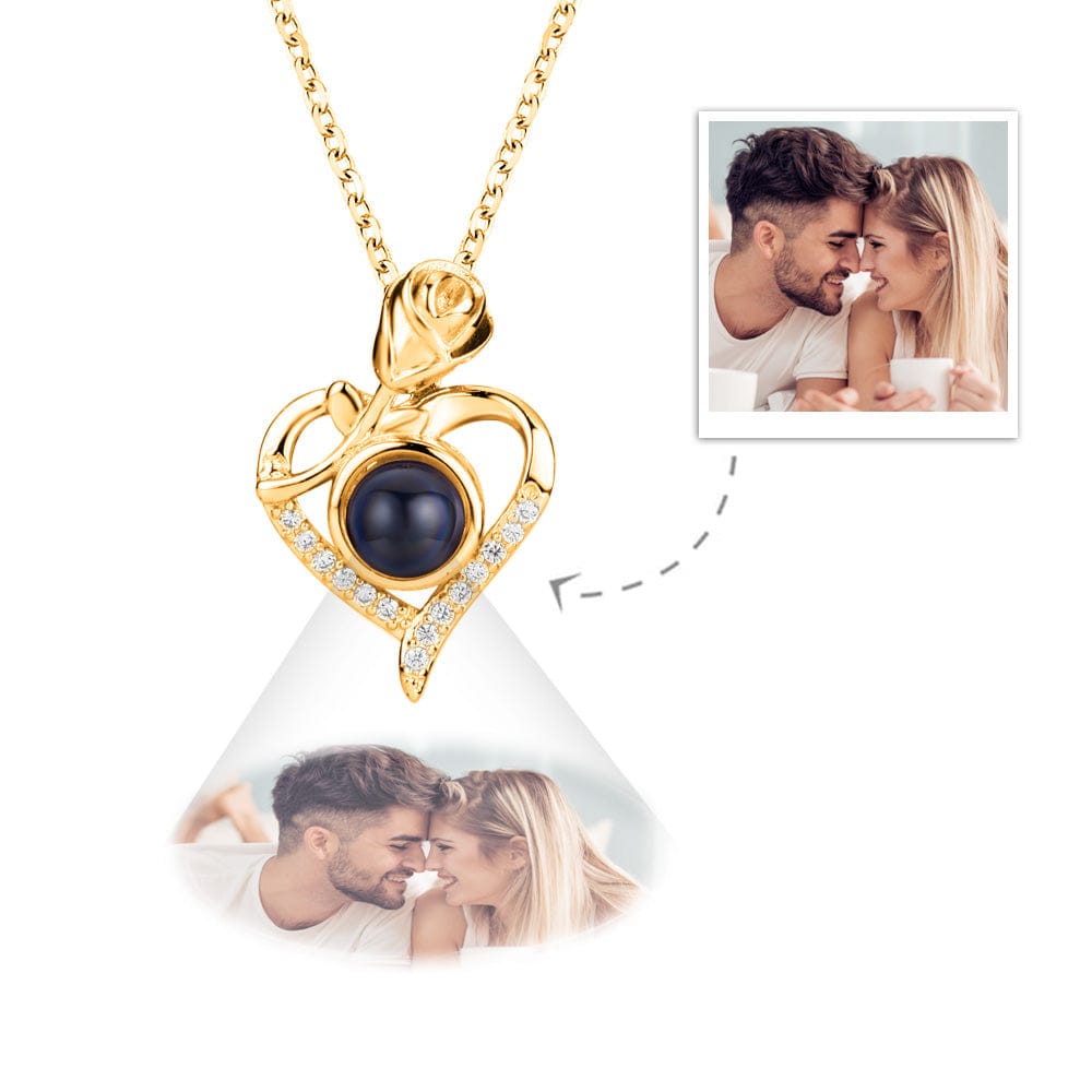 gifts for wife Best Wife Ever - Unique Memento - Projection Necklace Rose Heart Photo Necklace for Her - gifts for wife - Dai