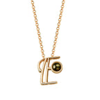 A-Z 26 Letters Custom Projection Necklace 925 Sterling Silver