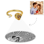 Custom Projection Ring I Love You 100 Languages Adjustable Ring