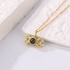 Custom Projection Photo Necklace Cute Puppy Bone Necklace