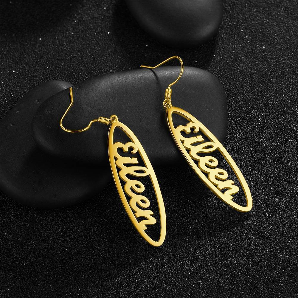 Custom Name Drop Earrings