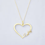 Personalized Heart Name Necklace | 925 Sterling Silver Custom Jewelry