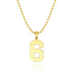 Custom Number Pendant Thick Chain Men's Necklace