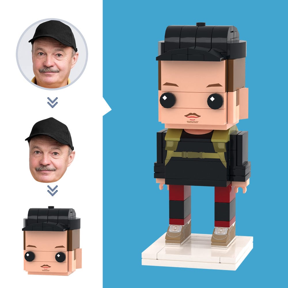 Customized Head Mountain Climbers Figures Small Particle Block Toy Customizable Brick Art Gifts